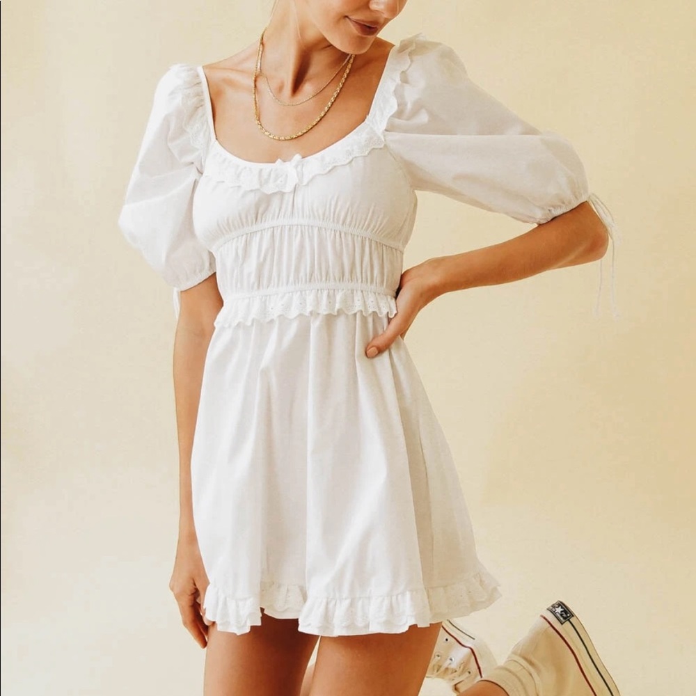 Verge girl While in Paris mini dress (white)